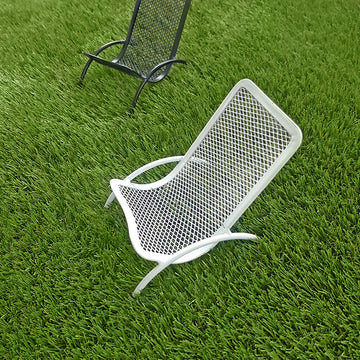 40mm Valdai artificial grass and a white chair